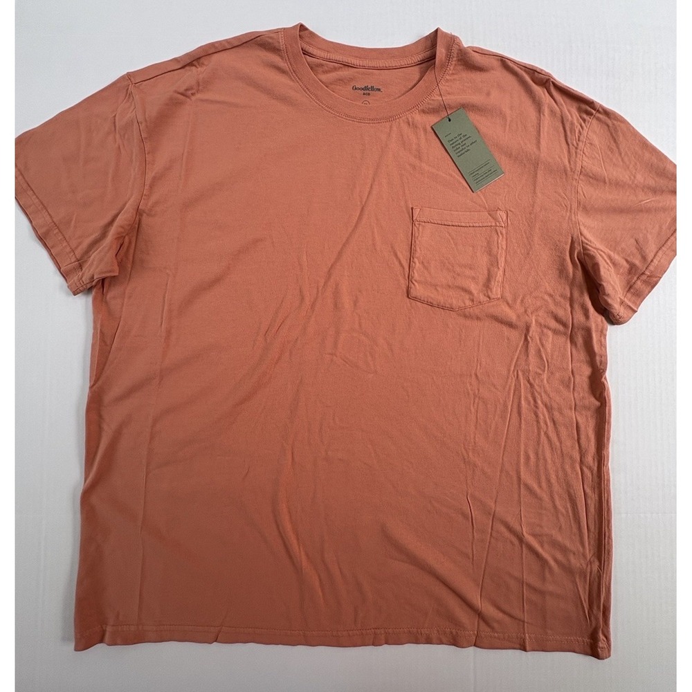 Goodfellow & Co Men's Relaxed Fit Cotton Pocket T-Shirt XXL Orange NWT